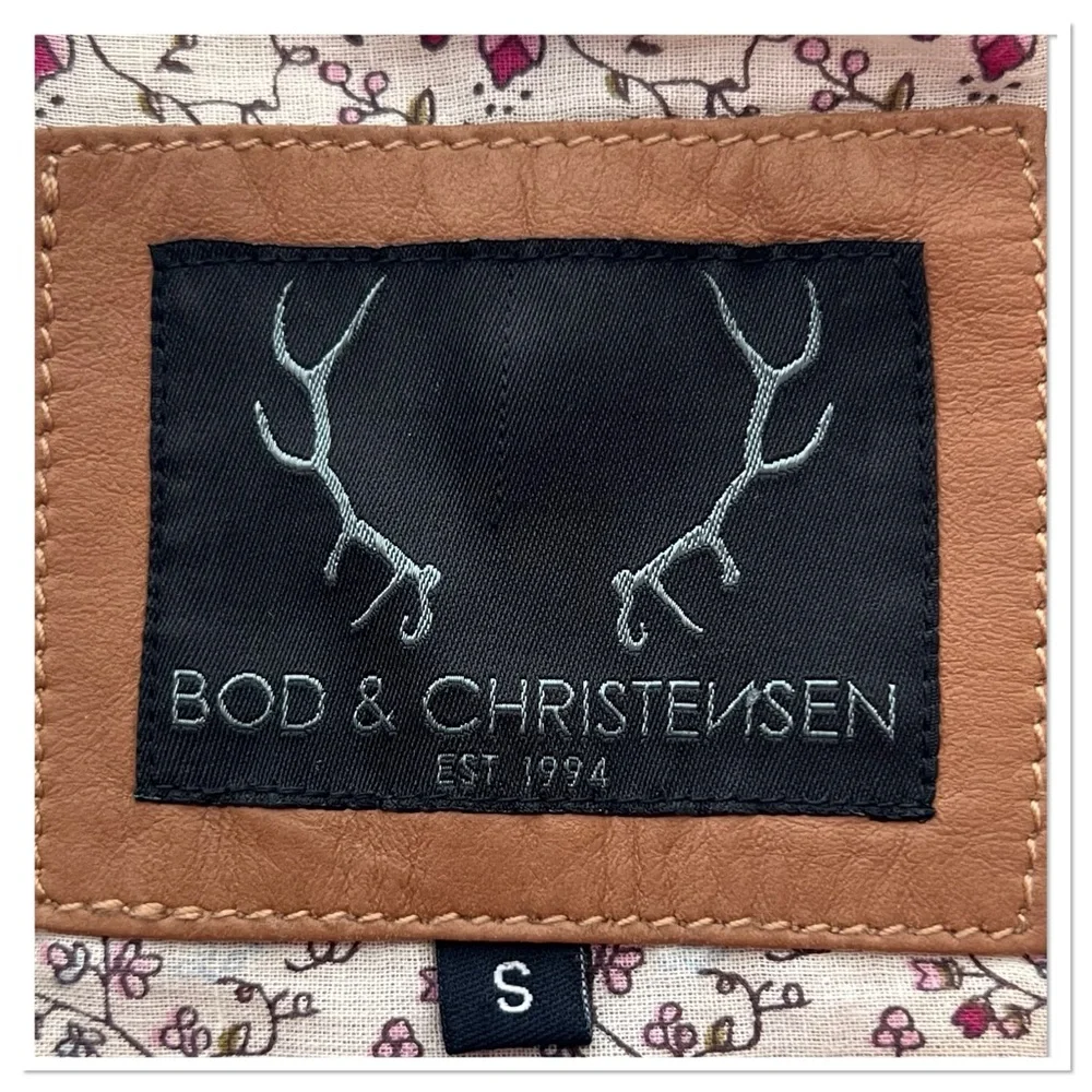 Bod & Christensen Women's Rebecca Tan Leather Jacket Sz S